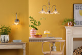 3 Light Pendant Antique Chrome and Clear Flared Glass Shade (0183HAD036104)