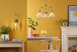 3 Light Pendant Antique Chrome and Scalloped Bell Shade (0183HAD036111)