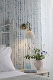 1 Light Wall Light Natural Brass and White Domed Ceramic Shade (0183HAD074009)