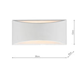2 Light Plaster Wall Light (0183HOV372)