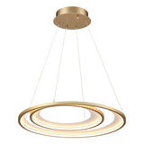 LED Integrated Pendant - 600mm Matt Gold  and White Finish (0194HAL462)