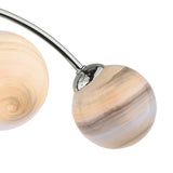 4 Light Semi-Flush Polished Chrome with Planet Style Glass (0183IZZ045007)