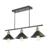 3 Light Bar Pendant Graphite Antique Brass (0183JAL0361)