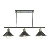 3 Light Bar Pendant Graphite Antique Brass (0183JAL0361)