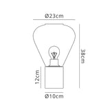 1 Light Narrow Table Lamp, E27, Satin Nickel/Opal Glass (1230SUN230A)