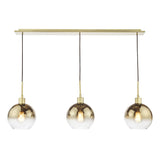 3 Light Bar Pendant Satin Gold and Gold Ombre Glass (0183LYC0335)