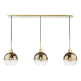 3 Light Bar Pendant Satin Gold and Gold Ombre Glass (0183LYC0335)