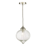 1 Light Pendant Polished Nickel and Glass (0183MYA0138)