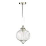 1 Light Pendant Polished Nickel and Glass (0183MYA0138)
