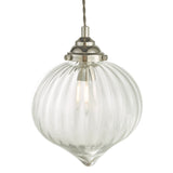 1 Light Pendant Polished Nickel and Glass (0183MYA0138)