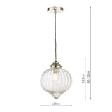1 Light Pendant Polished Nickel and Glass (0183MYA0138)
