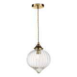 1 Light Antique Brass and Glass (0183MYA0175)