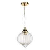 1 Light Antique Brass and Glass (0183MYA0175)