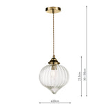 1 Light Antique Brass and Glass (0183MYA0175)