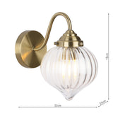 1 Light Wall Antique Brass and Glass (0183MYA0775)