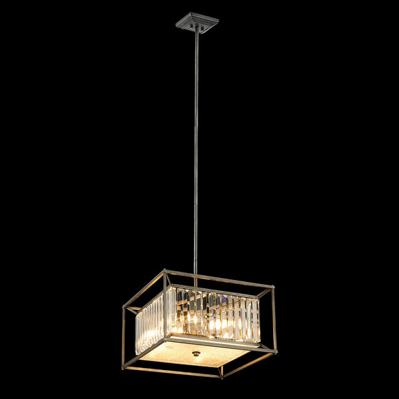 4 Light Fixed Pendant / Semi Ceiling in Pewter (1230MAK87A)