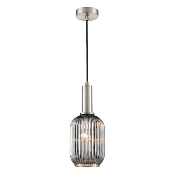 1 Light Drop Pendant in Satin Nickel with Glass as shown  (0194MEZ460392)