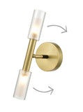 2 Light Wall Bracket in Black and Bronze (0194NANFL24352)
