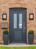 2 Light Interior/Exterior Wall Bracket in Matt Black and Aged Brass (0194WB537)