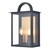 2 Light Interior/Exterior Wall Bracket in Matt Black and Aged Brass (0194WB537)