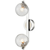 2 Light Bathroom Wall Bracket in Satin Nickel IP44 (0194OCUWB402)