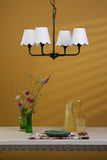 4 Light Pendant Matt Black With Shade (0183PAD0422NER262)