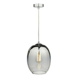 1 Light Pendant Silver Glass (0183PAT0132)