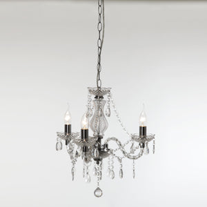 3 Light Chandelier in Chrome with Transparent Detail  (1542LUS11073000)