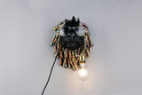 1 Light Lion Face Statement Wall Light  (1542LEOR26631702)