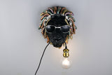 1 Light Lion Face Statement Wall Light  (1542LEOR26631702)