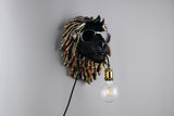 1 Light Lion Face Statement Wall Light  (1542LEOR26631702)