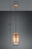 1 Light Ceiling Pendant Coffee and Gold colour Matt Metal (1542BIDR31571065)