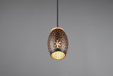 1 Light Ceiling Pendant Black Matt Metal (1542BIDR31571080)
