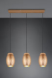 3 Light Ceiling Pendant Coffee and Gold Coloured Metal (1542BIDR31573065)