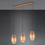 3 Light Ceiling Pendant Coffee and Gold Coloured Metal (1542BIDR31573065)