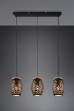 3 Light Ceiling Pendant Black Matt Metal (1542BIDR31573080)