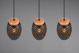 3 Light Ceiling Pendant Black Matt Metal (1542BIDR31573080)