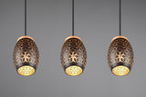3 Light Ceiling Pendant Black Matt Metal (1542BIDR31573080)
