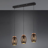 3 Light Ceiling Pendant Black Matt Metal (1542BIDR31573080)