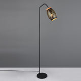 1 Light Floor Lamp Black Matt Metal (1542BIDR41571080)