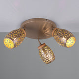 3 Light Circular Spotlight Coffee and Gold Matt Metal (1542BIDR61573365)