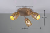 3 Light Circular Spotlight Coffee and Gold Matt Metal (1542BIDR61573365)