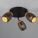 3 Light Circular Spotlight Black and Gold Matt Metal (1542BIDR61573380)