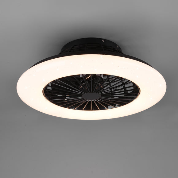 LED Integrated Ventilator Fan in Black Matt Finish (1542STRR62522132)