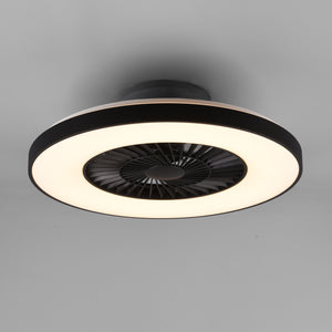 LED Integrated Ventilator Fan in Black Matt & White Finish (1542HALR62672132)