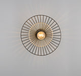 1 Light Flush Ceiling Fitting Black Matt Metal (1542LAUR66791032)