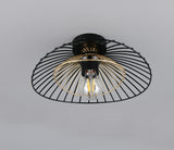 1 Light Flush Ceiling Fitting Black Matt Metal (1542LAUR66791032)