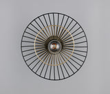 1 Light Flush Ceiling Fitting Black Matt Metal (1542LAUR66791032)