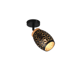 1 Light Spotlight Black and Gold Matt Metal (1542BIDR81571780)