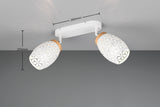 2 Light Spotlight White Matt Metal (1542BIDR81572031)